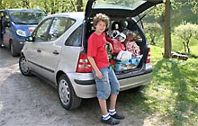 Osterfreizeit 2009, Seite 2 (Bild: Sven bereit zur Heimfahrt)