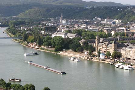 Ausflug nach Koblenz (Bild: Blick auf die Stadt)